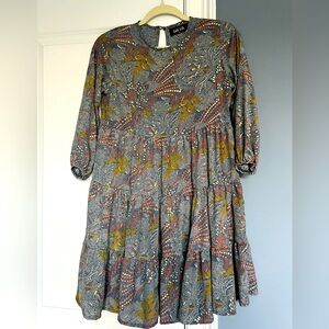 Fall Tiered Mini Babydoll Dress